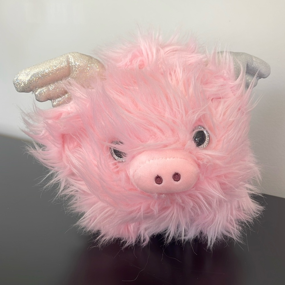 Fluffy flying pig plush🪽